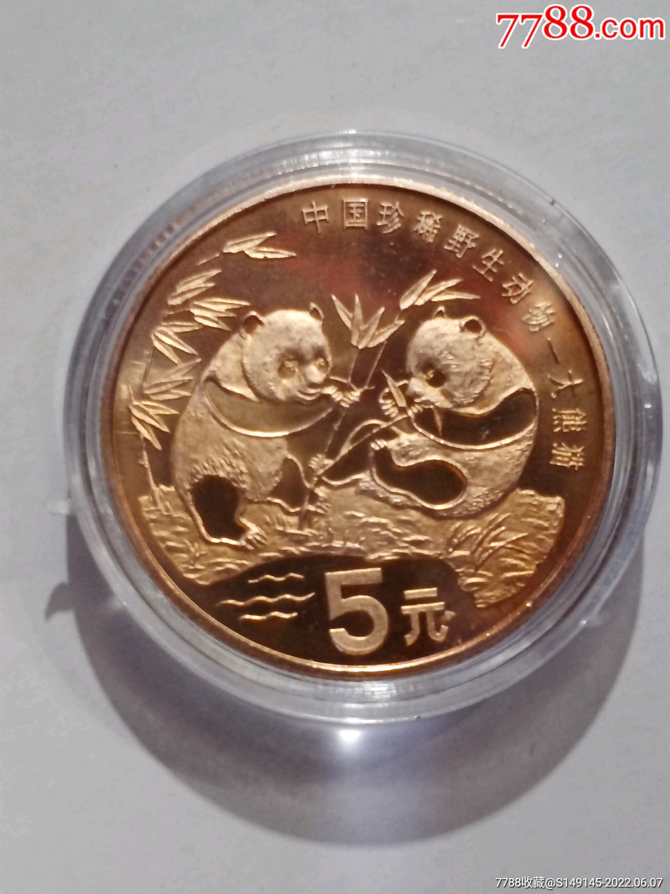 1993年野生动物大熊猫纪念币(三)_价格100元_第1张