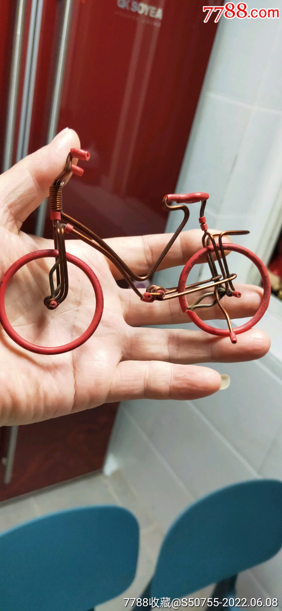 怀旧,电线编织手掌自行车_价格166元【旧物疯狂工作室】_第1张