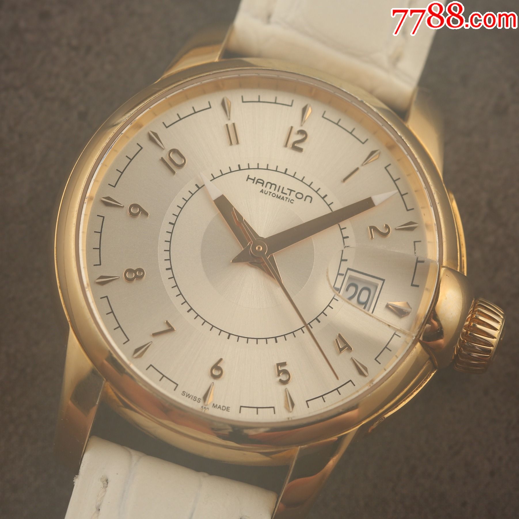 美国汉密尔顿手表经典铁路系列玫瑰色红金最具颜值的放大镜_价格2450