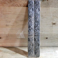 古玩杂项银八仙过海镇尺一对浆润泽