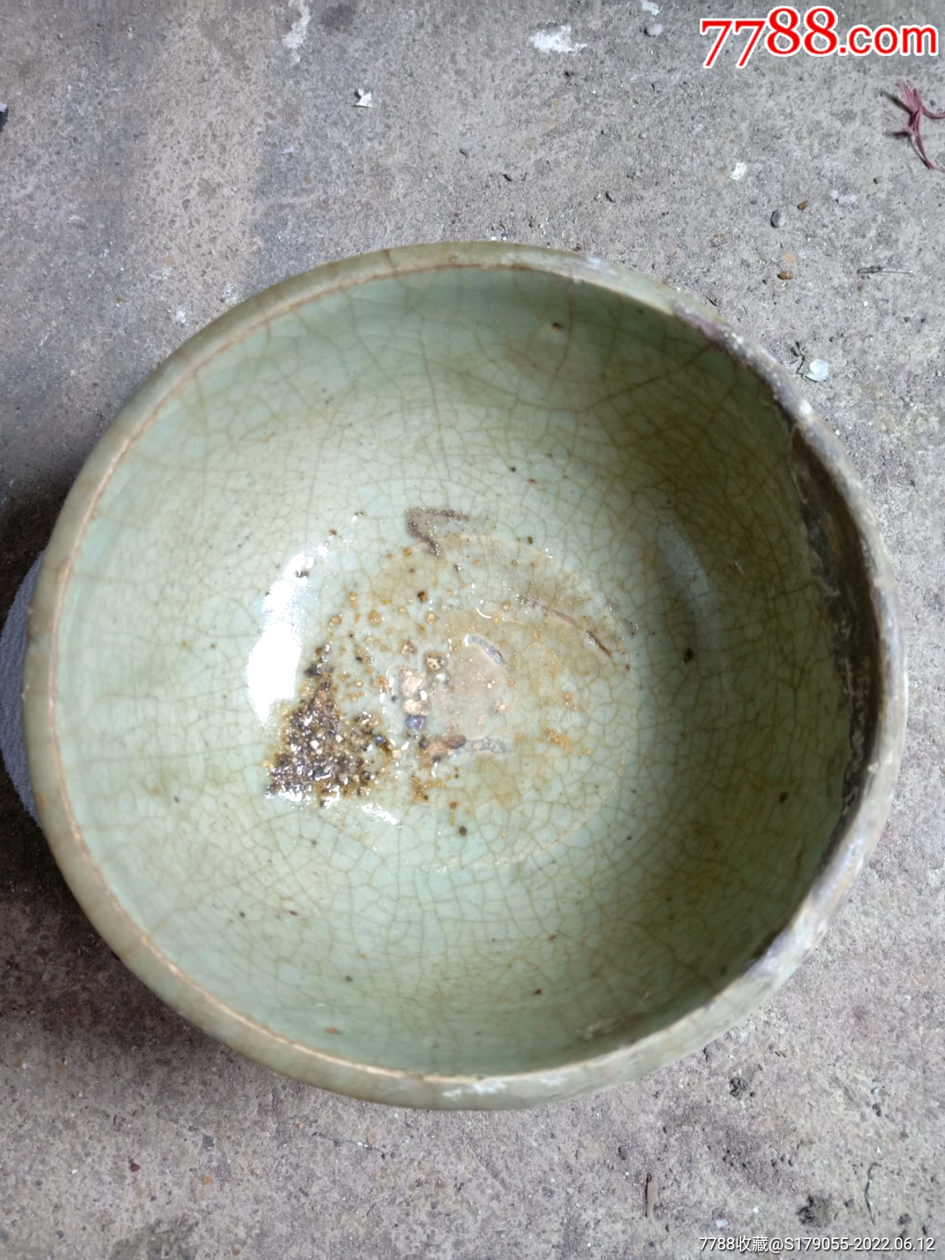 宋代龙泉窑哥釉高足碗_价格78元_第1张