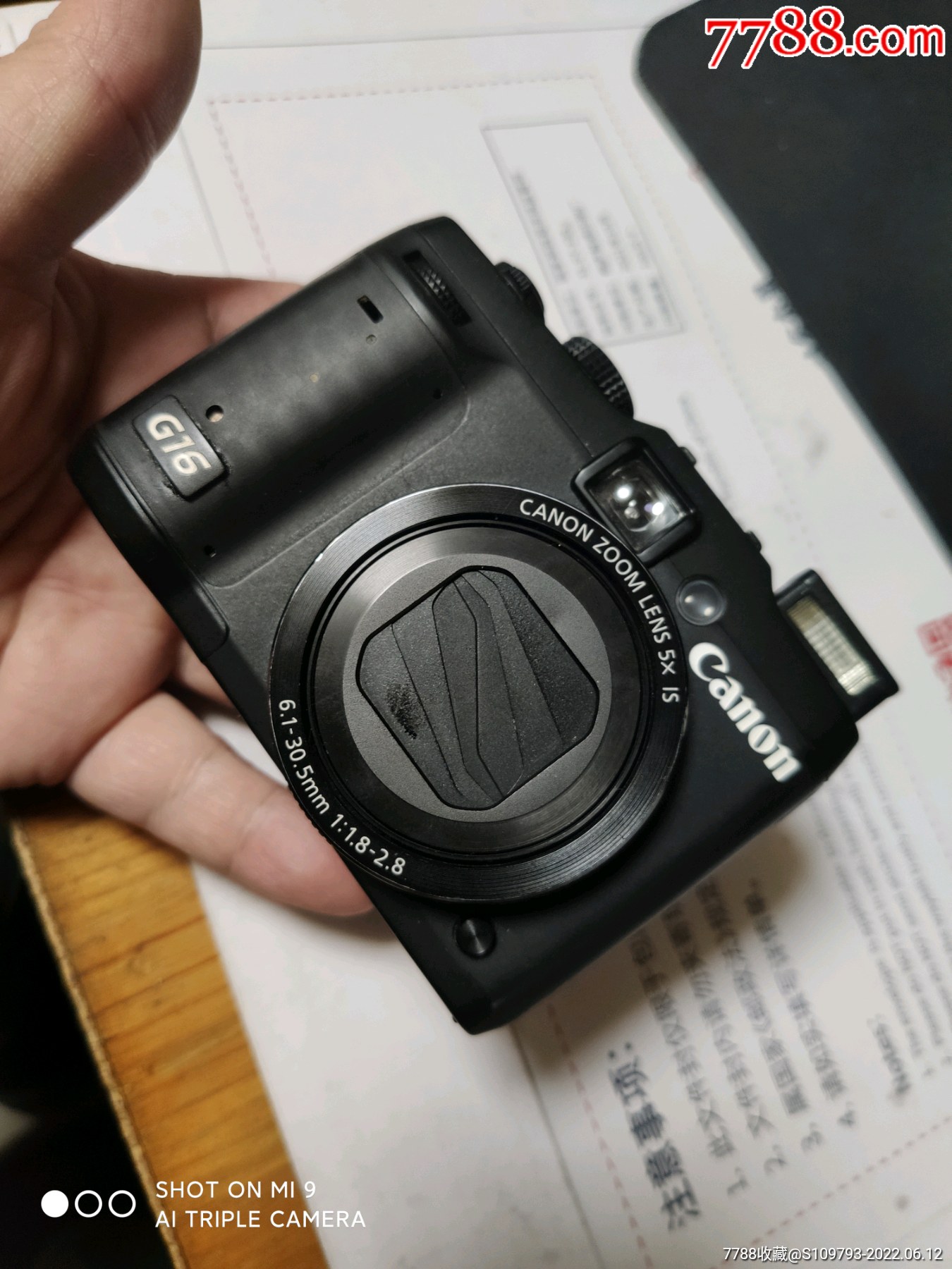 佳能g16卡片微单照相机无电池不知道好坏实物拍摄售出不退