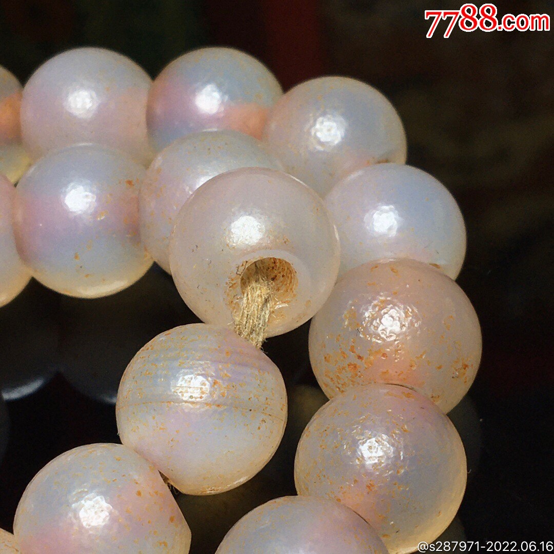 乡下偶遇老者珍藏白玛瑙手串尺寸约12毫米27颗玛瑙的功效玛瑙