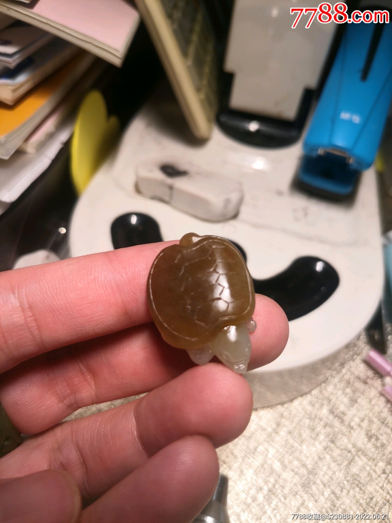 和田玉糖白料乌龟挂件_价格80元【小哥玉石啥都有】_第1张