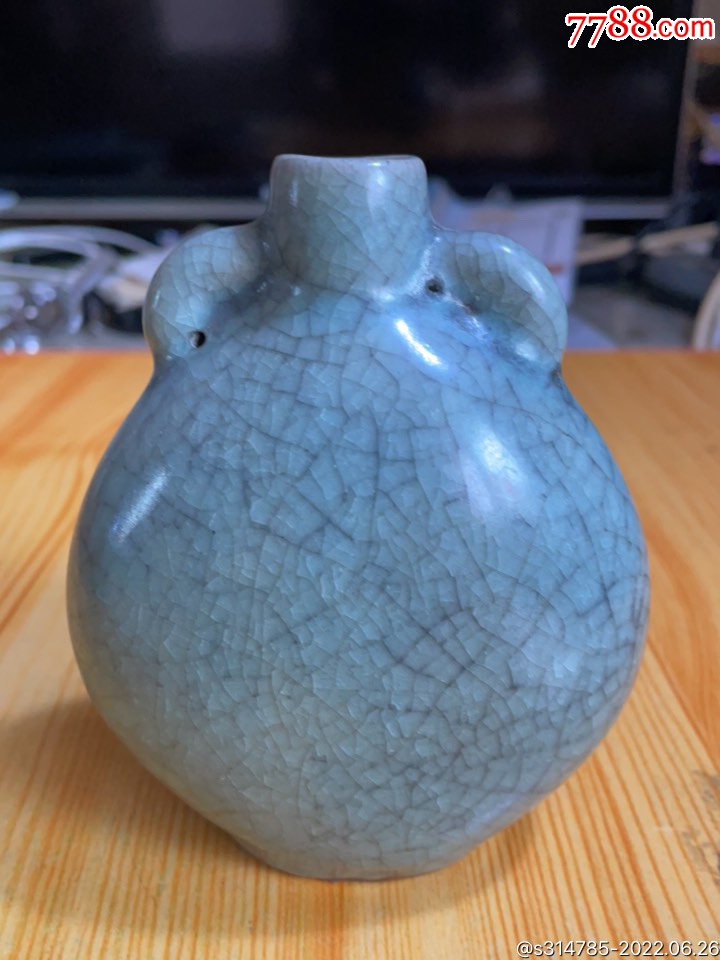 南宋龙泉青瓷哥窑精品冰裂纹手把壶,重器少见,独家新上架,保真保老