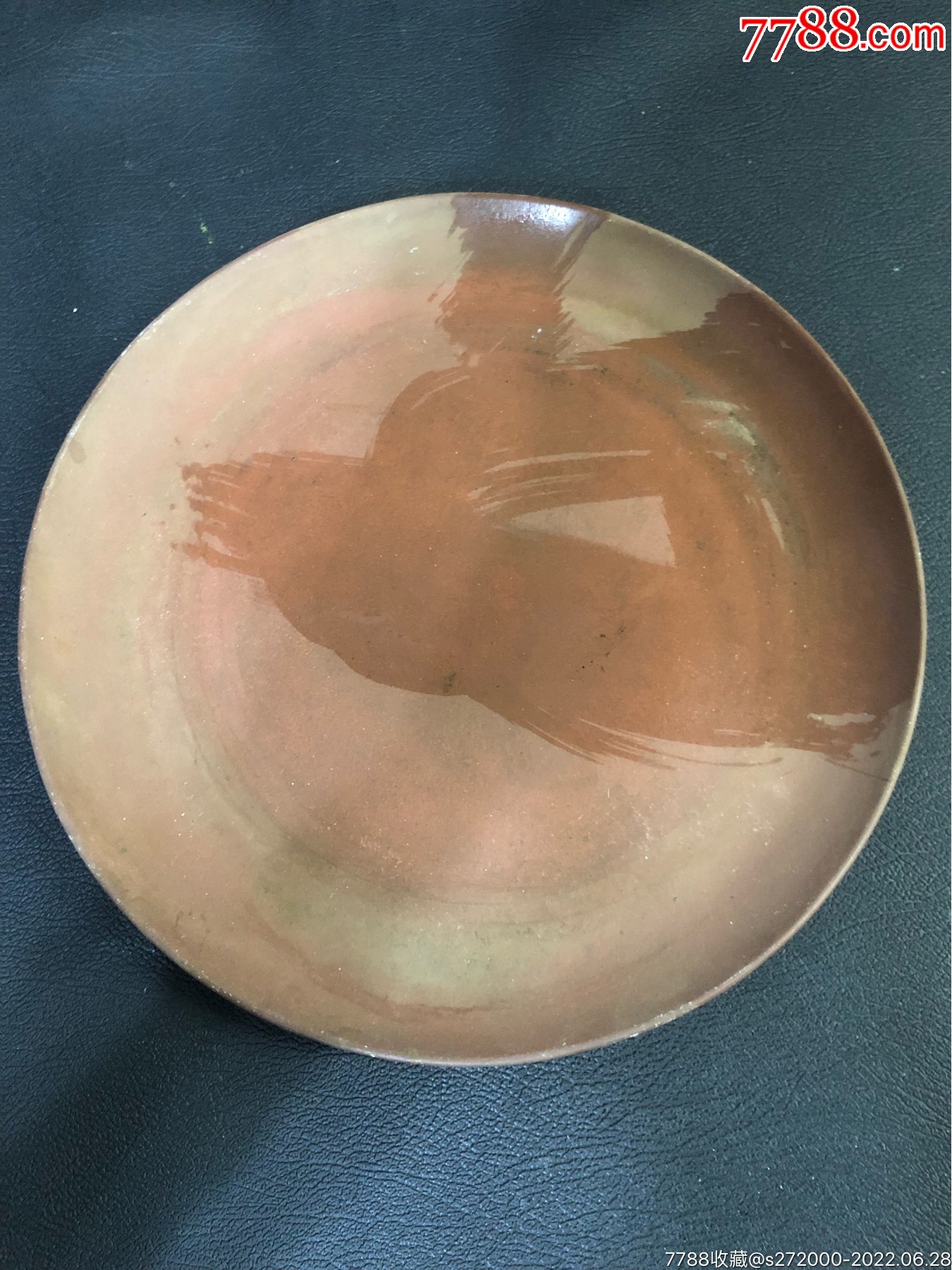 宜兴老紫砂盘全品有款