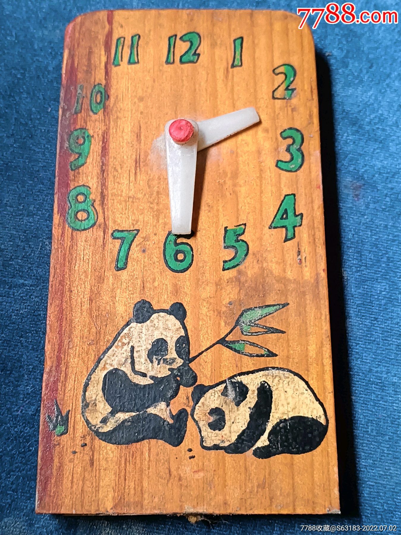 七十年代儿童玩具熊猫识字钟(即将消失的老玩具,看不见了!