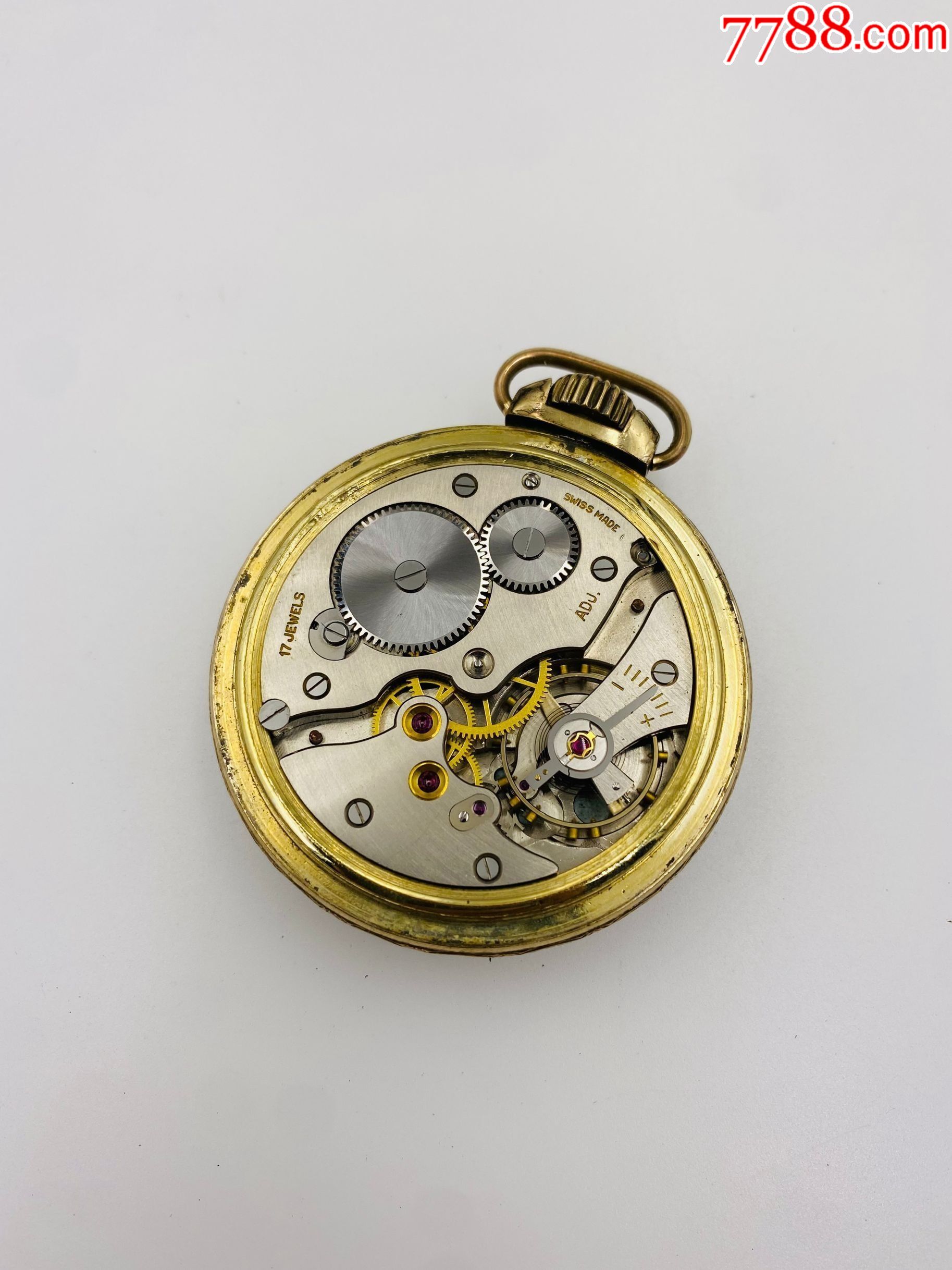 瑞士产16s包金elco手动机械古董老怀表走时精准全原装