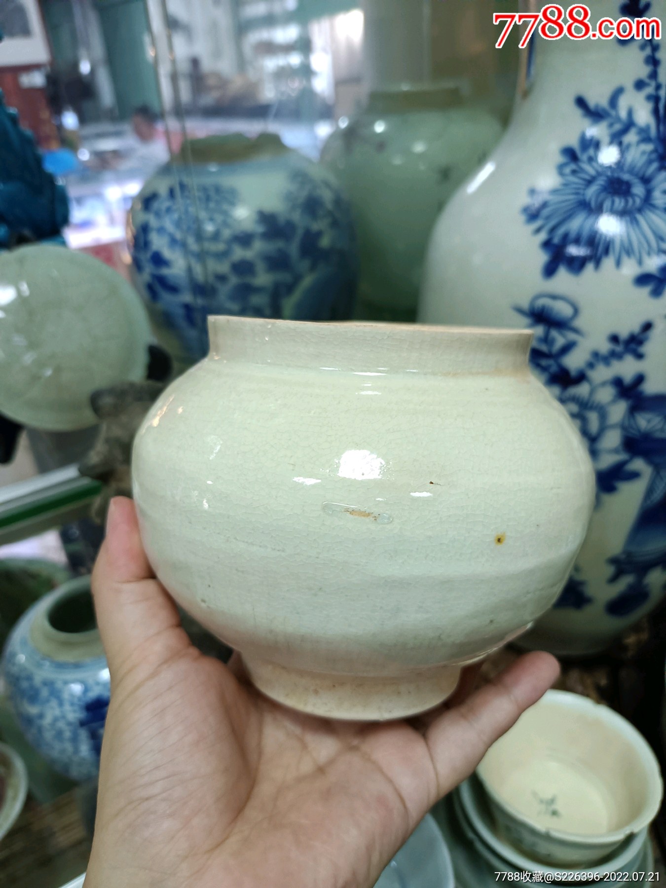 宋代,白釉罐-价格:168元-au30851859-单色白瓷 -加价-7788搪瓷收藏