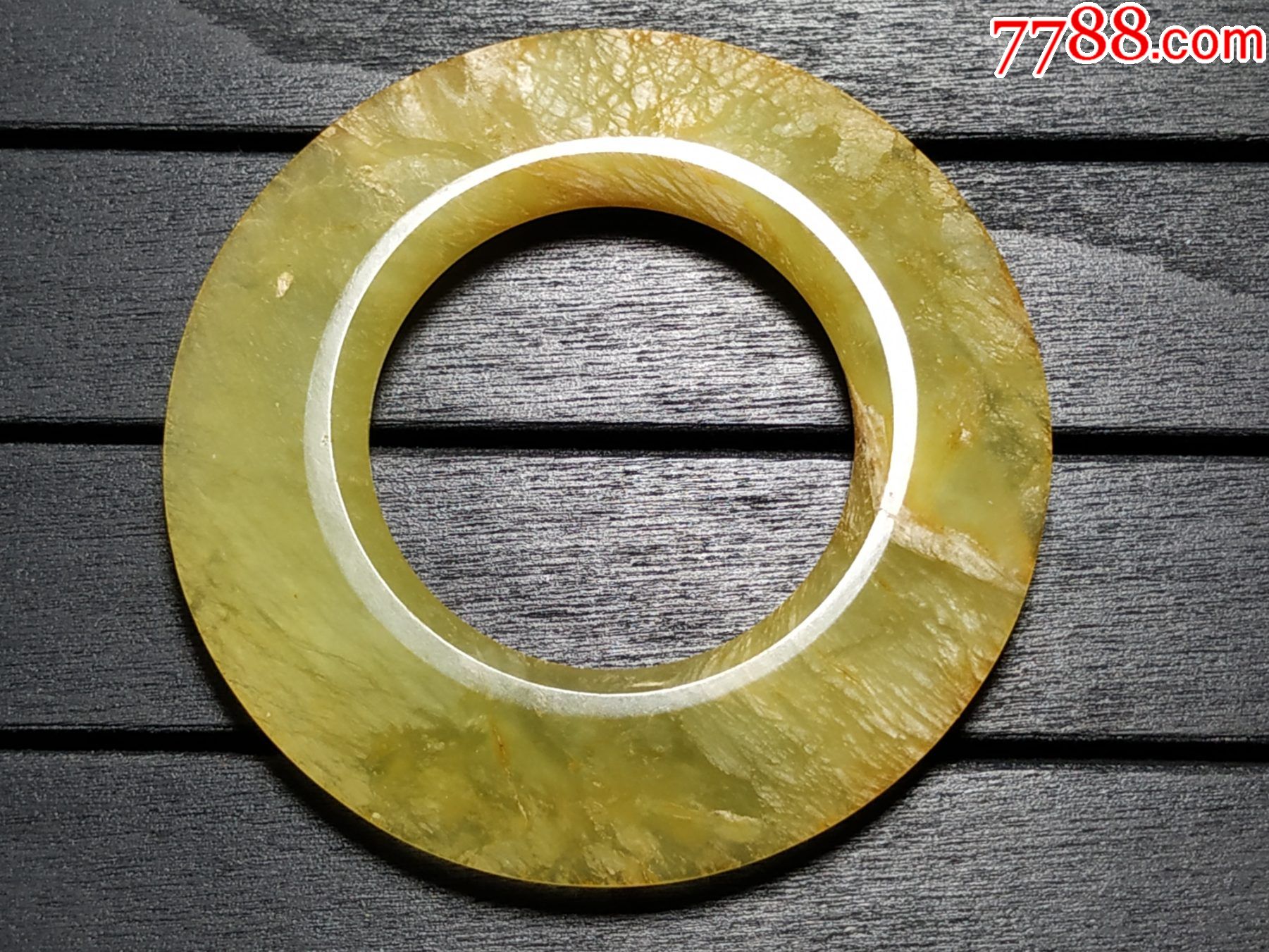 老黄玉三才环-价格:215元-au30869685-和田玉 -加价-7788收藏__收藏