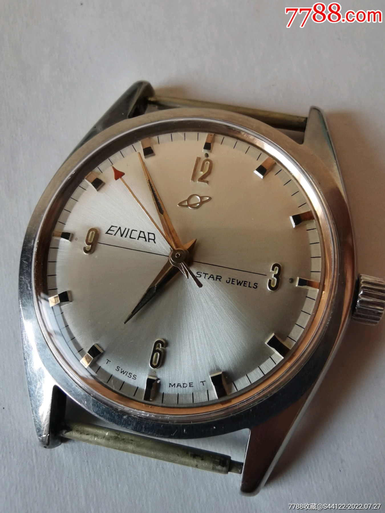 稀少英格男士紫金刻度上弦手表