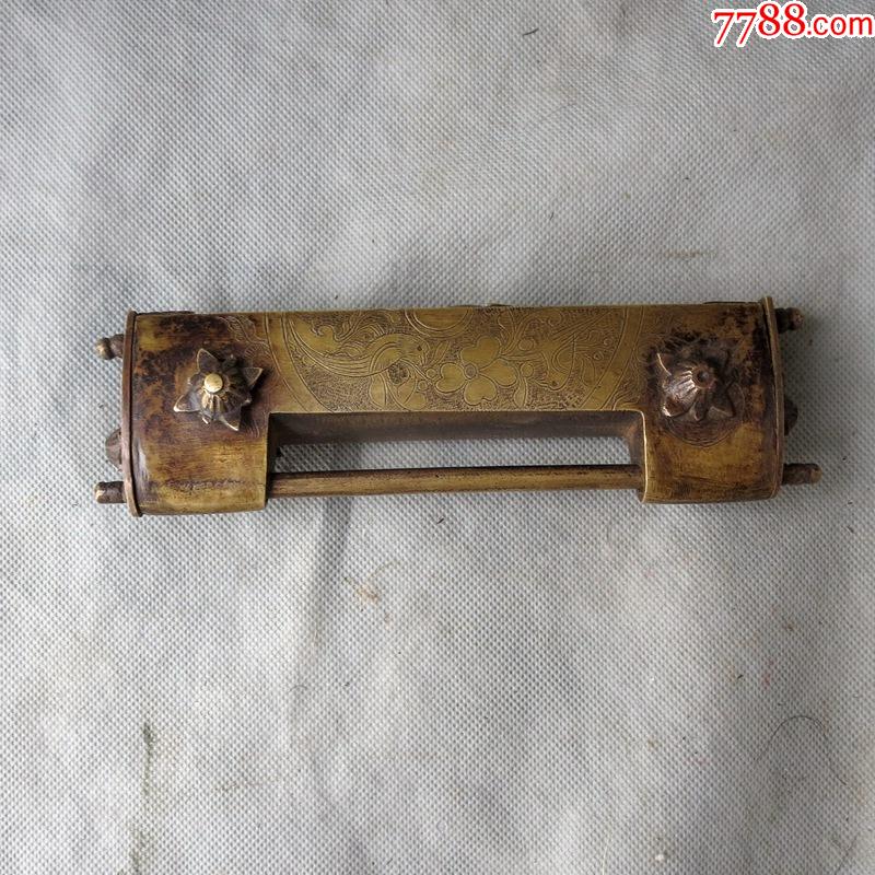 古代保险锁凤头铜锁民国铜锁四道保险锁-价格:980元-au31041410-铜锁