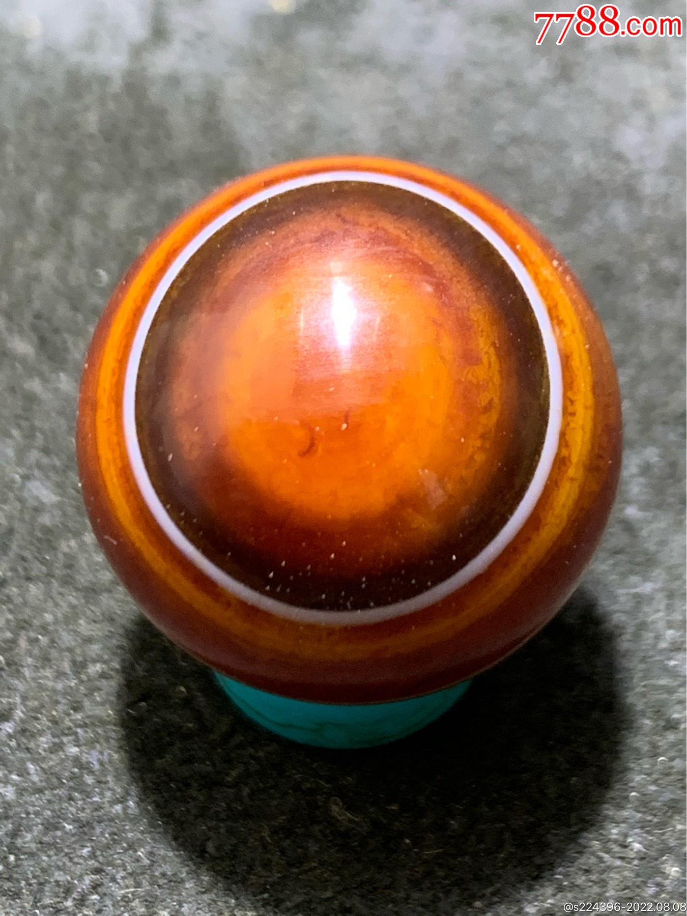 精美天眼高玉化缠丝玛瑙20圆珠一颗