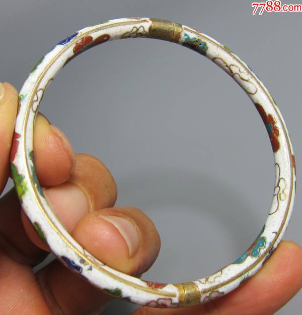手工掐丝珐琅手镯一只-价格:10元-au31231545-景泰蓝/珐琅 -加价-7788