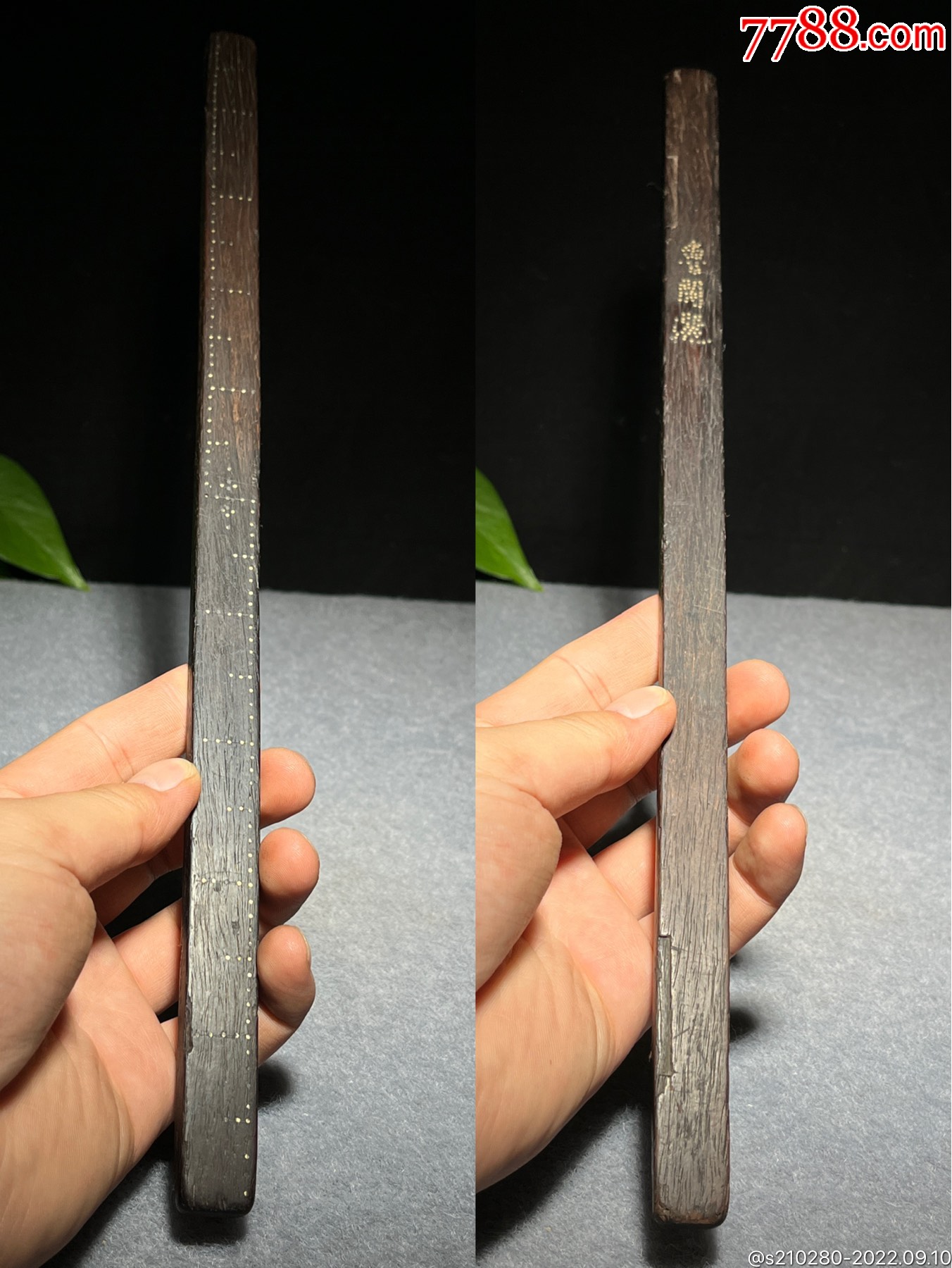 带款古朴老木尺造型独特木质坚硬刻度清晰精美