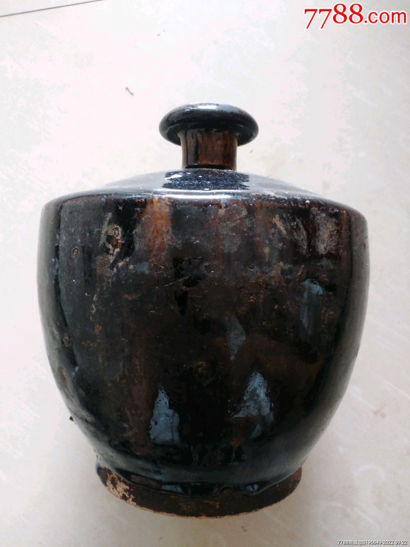 7788人民币收藏>首页>拍卖>黑瓷/天目瓷>西夏黑瓷梅瓶,黑瓷/天目瓷