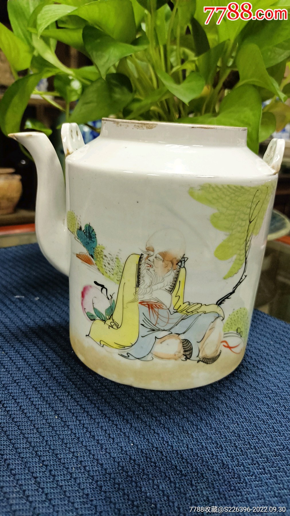 民国,粉彩寿星纹茶壶_价格260元_第1张