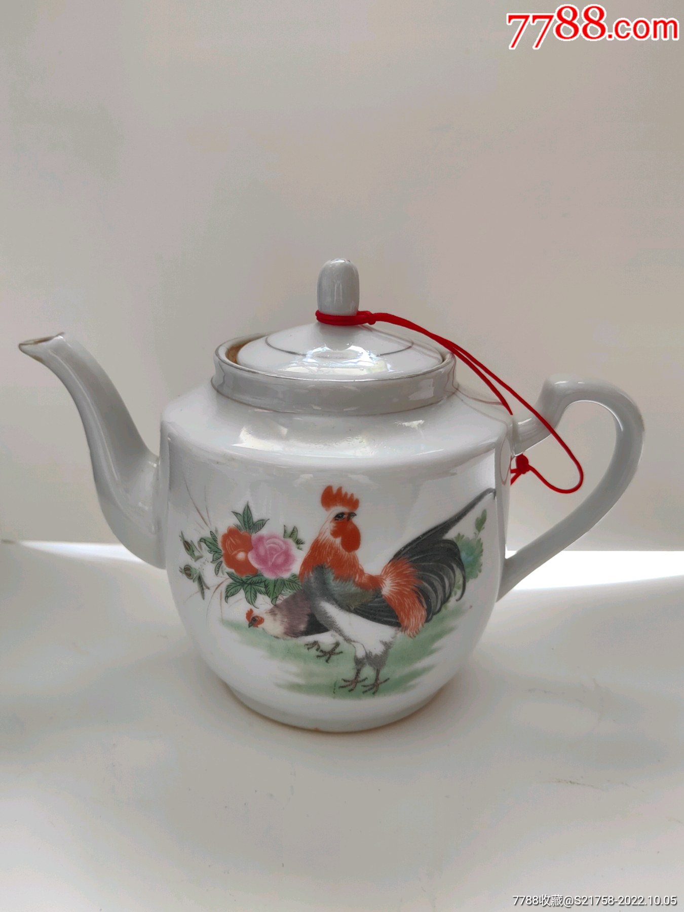 大公鸡瓷器茶壶,东方景德镇_价格80元_第1张