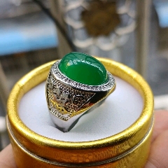 玉扳指冰种帝王绿超霸气玉髓男戒指活口可调节大号玉石指环