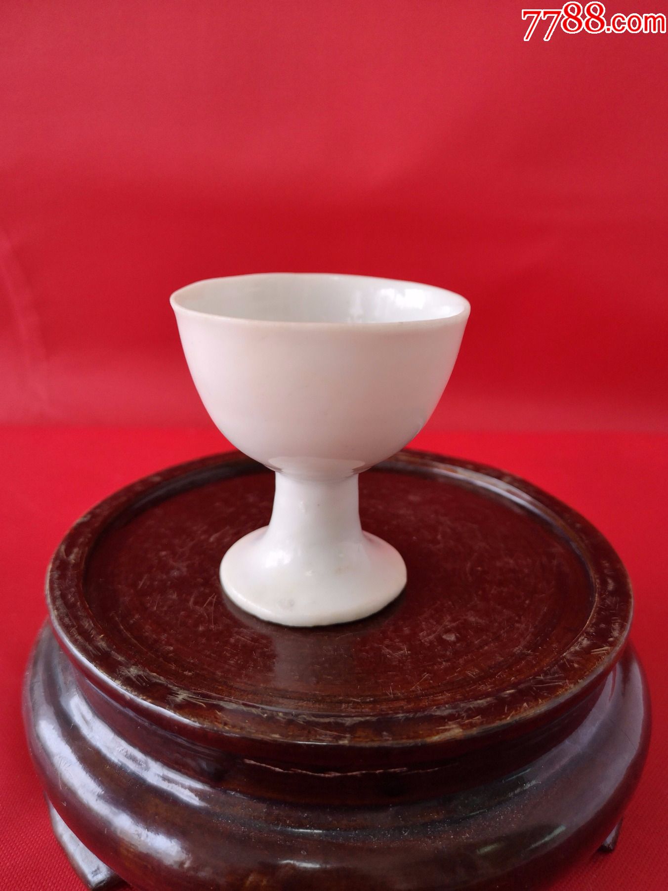 清代至民国德化白瓷高足杯_价格10元_第1张