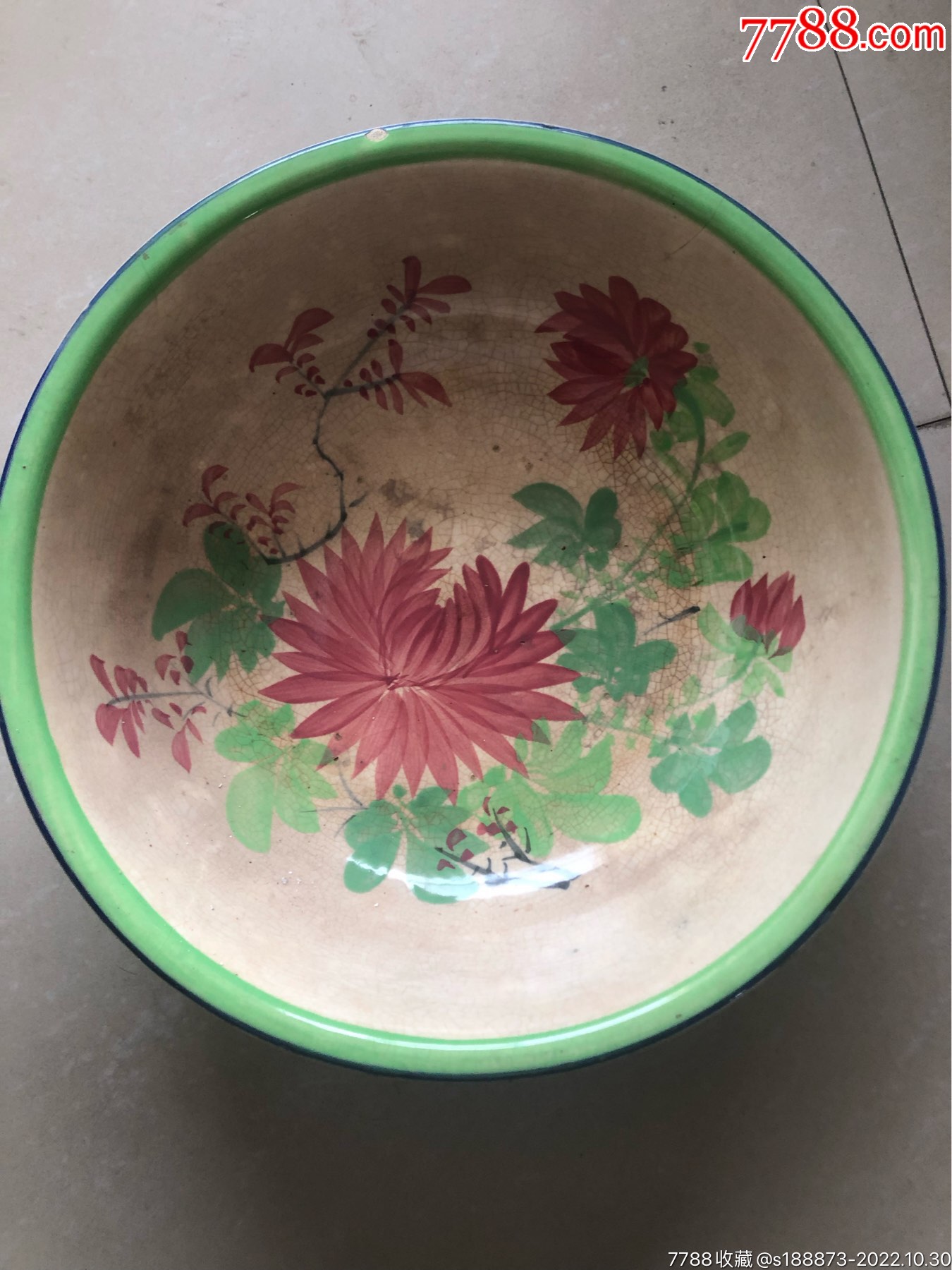 磁州窑,大盆-价格:288元-au31990621-绿釉瓷 -加价-7788收藏__收藏