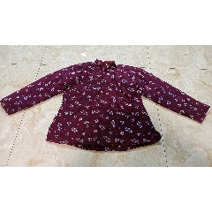 民国女性斜裹式立领花棉袄(刚发现是纯蚕丝棉!这么多老蚕丝棉价