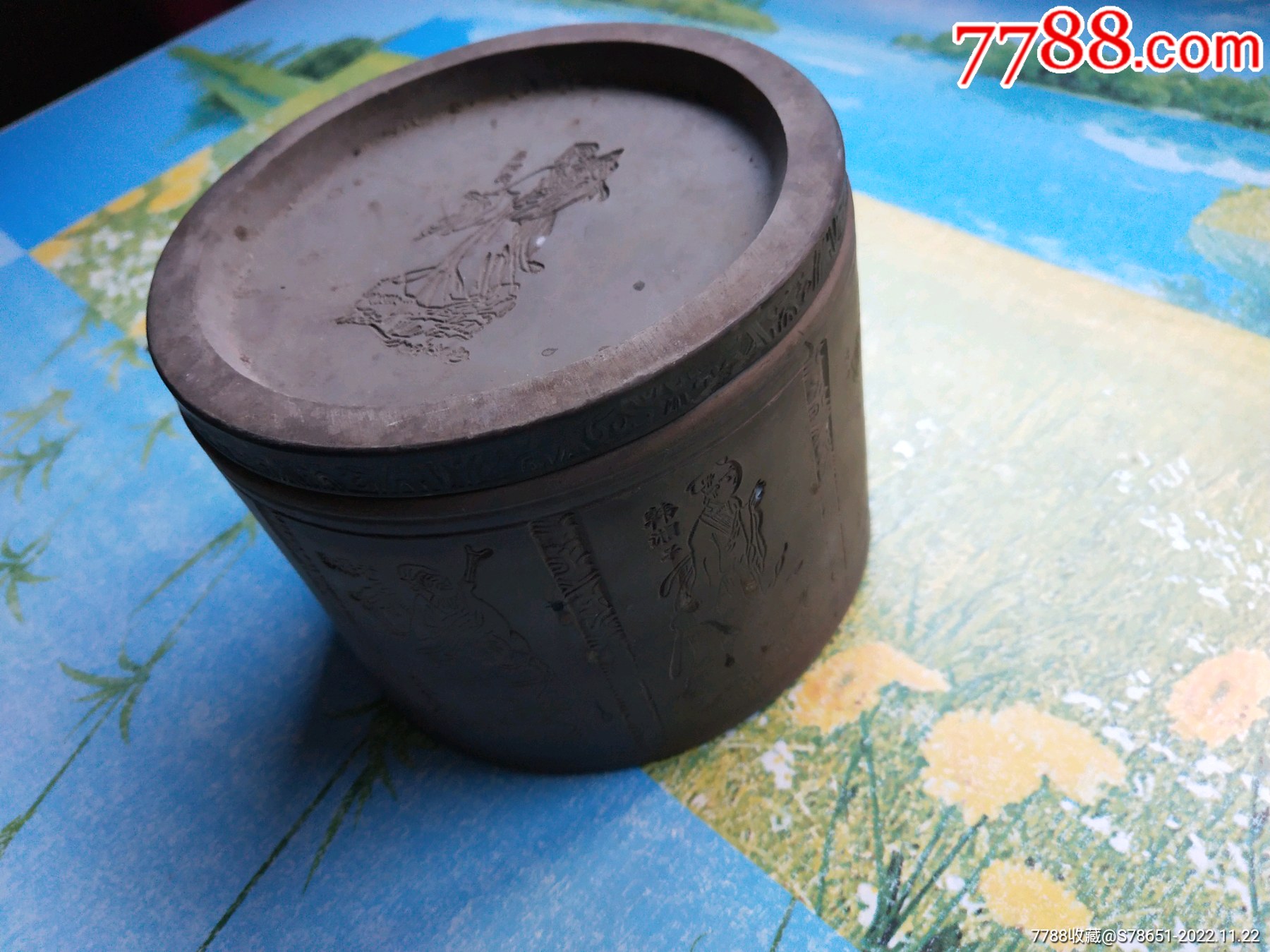 澄泥蛐蛐罐(大清咸丰三年1853年制品),一眼货(包老到代,包浆自然)