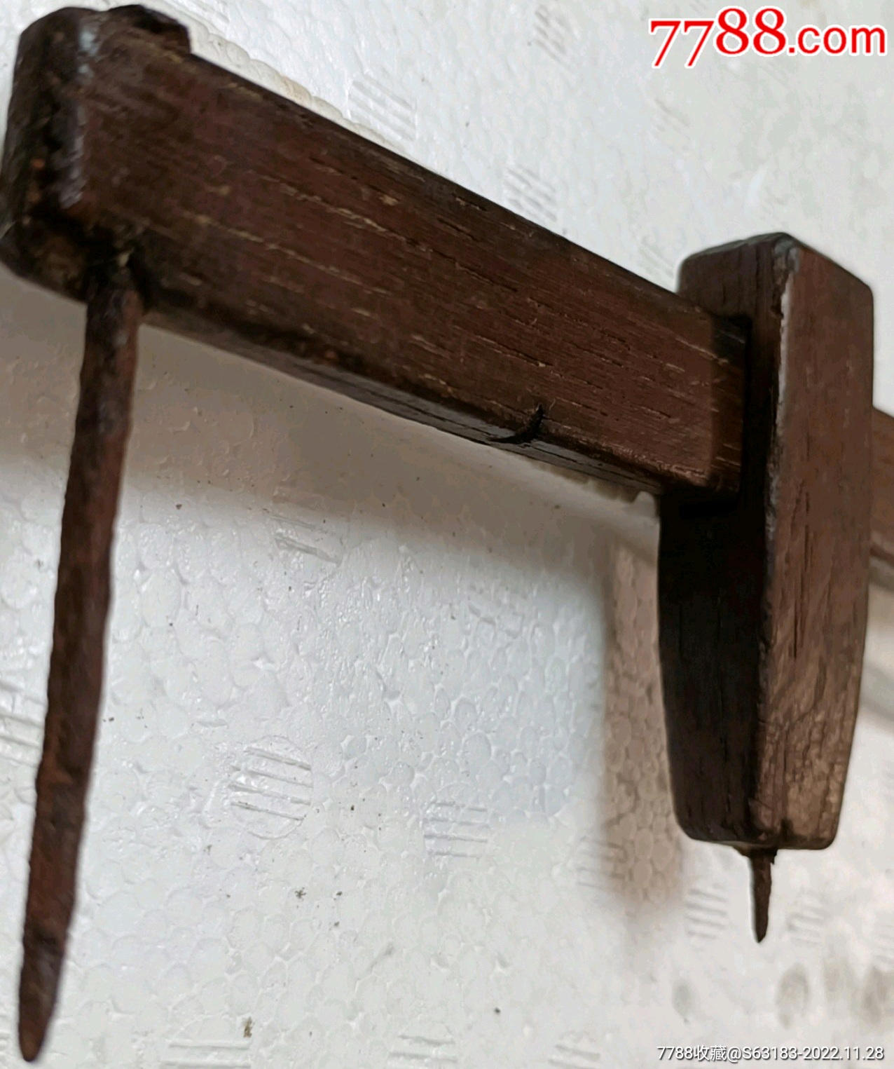 罕见弧品清代一把存世下来的木工可滑动调节画圆器古代人的智慧即将