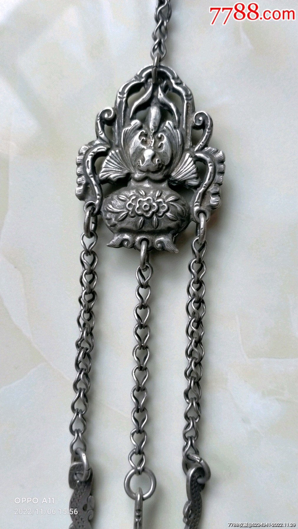 清银饰品一套,品相一流,保真包老_银锁/银项链_坦