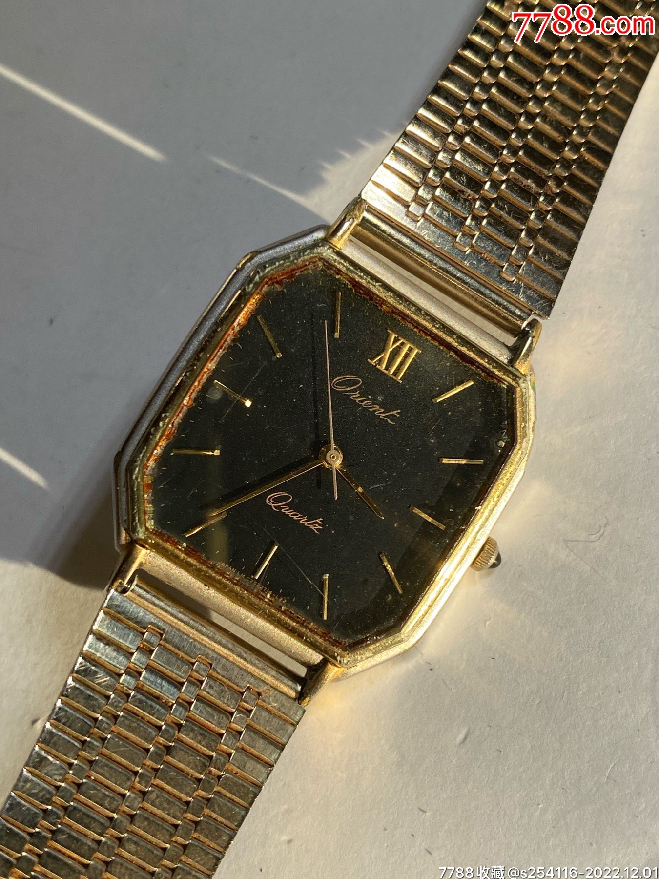 日本原装正品orient东方双狮石英男表表盘29*31mm厚6mm机芯c2521_价格