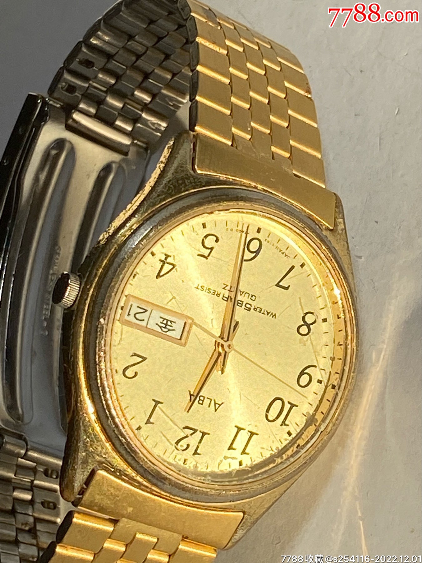 日本原装正品seiko精工alba雅博男表双历走时精准保真正品50米防水