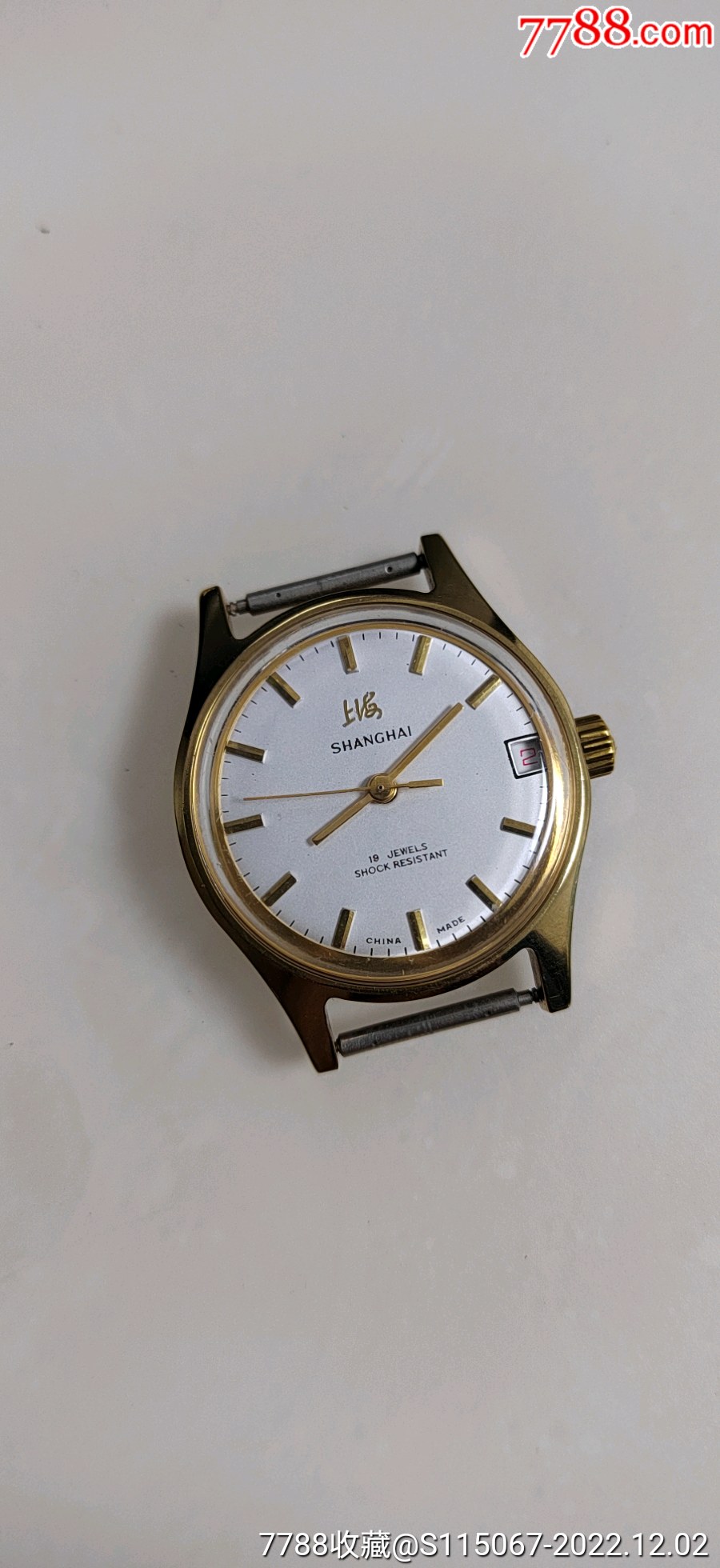 国表--稀少款--立体上海毛体--中古表_手表/腕表_云南阿武古玩【7788