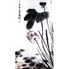 国家一级美术师荷花之王王广义作品