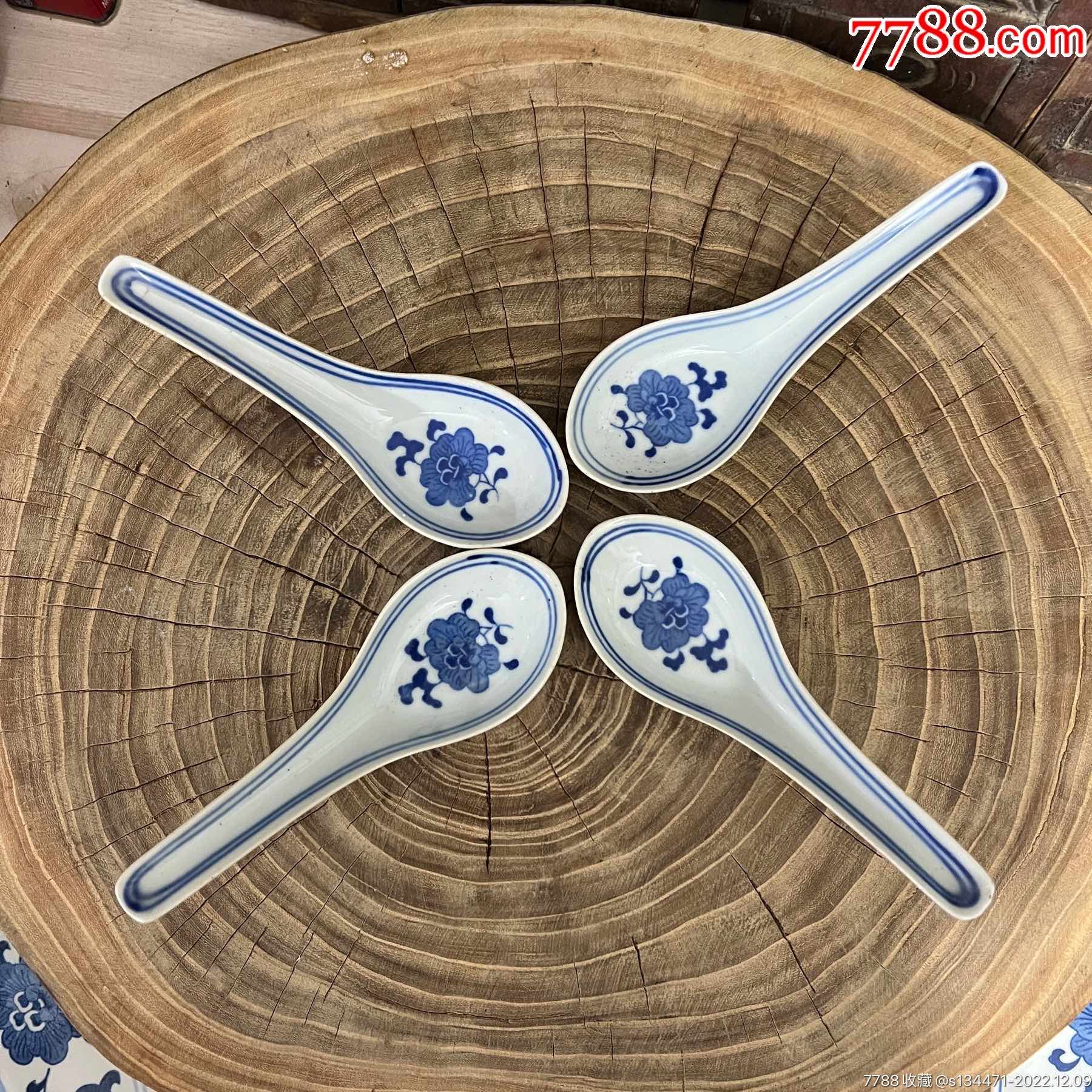 景德镇青花瓷老勺子汤勺厂货饭勺羹勺