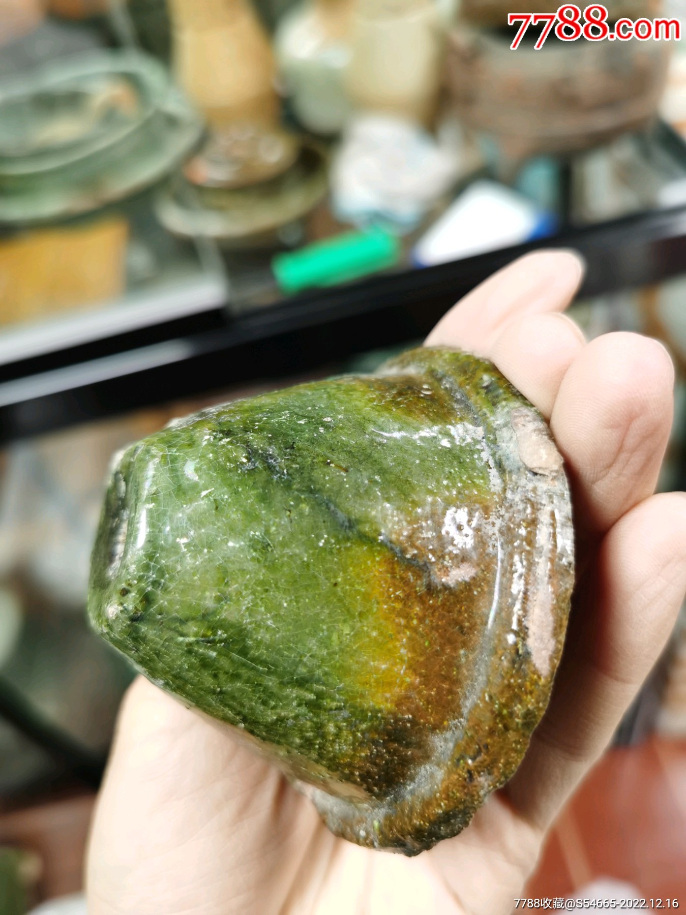 保真拍品:战国红陶绿釉盆小漏盆_其他陶器_南宁杂货铺【7788收藏