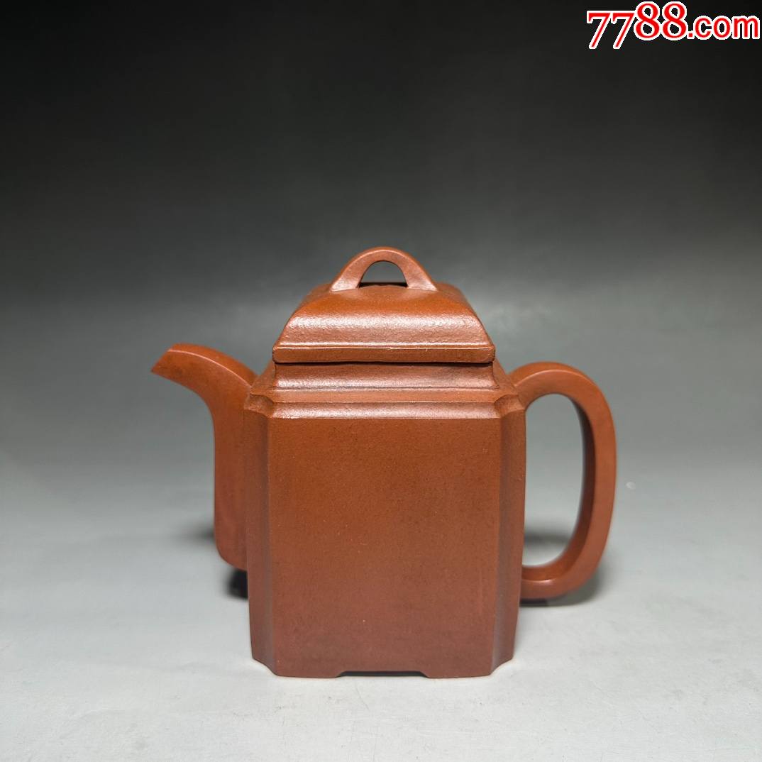 放漏早期旧藏紫砂壶高四方抽角精品珍藏低价格拍卖
