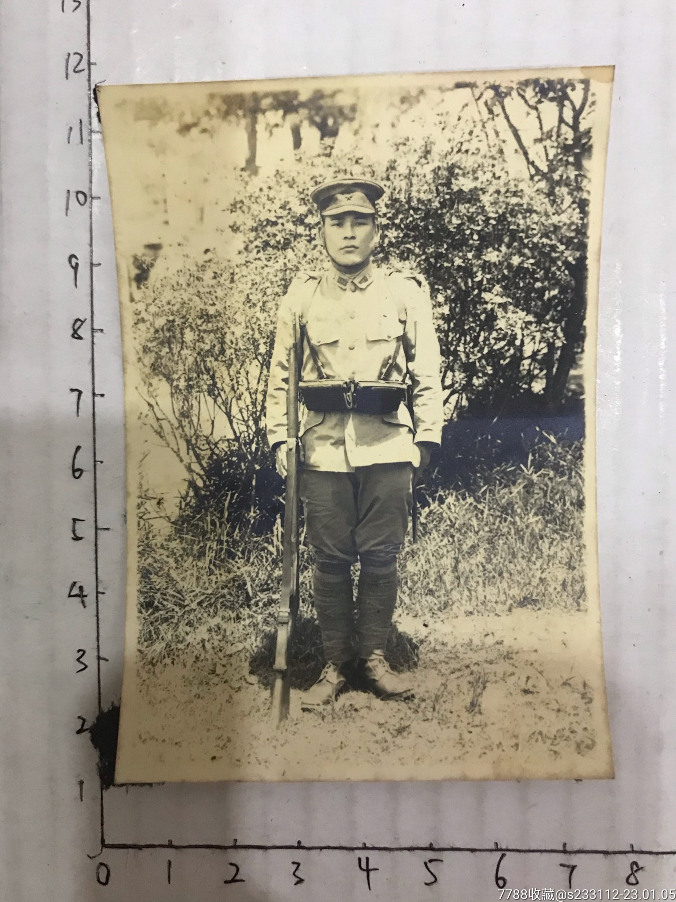 民国时期满洲时期老照片侵华日军关东军小鬼子步兵某联队1张银盐老