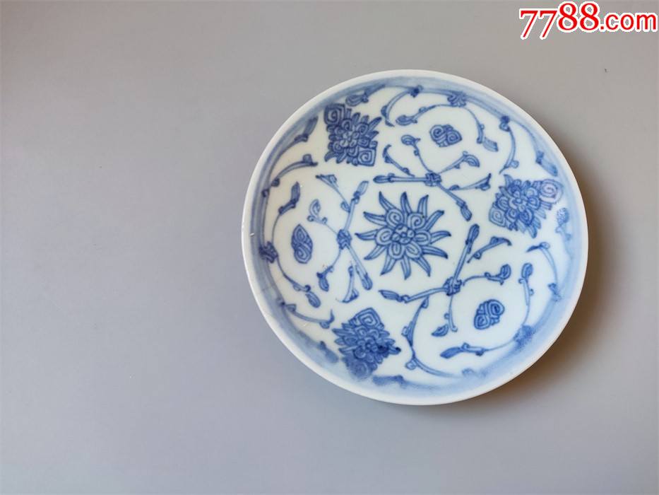 清代大清嘉庆年制民窑款青花盘-价格:150元-au32730891-青花瓷 -加价