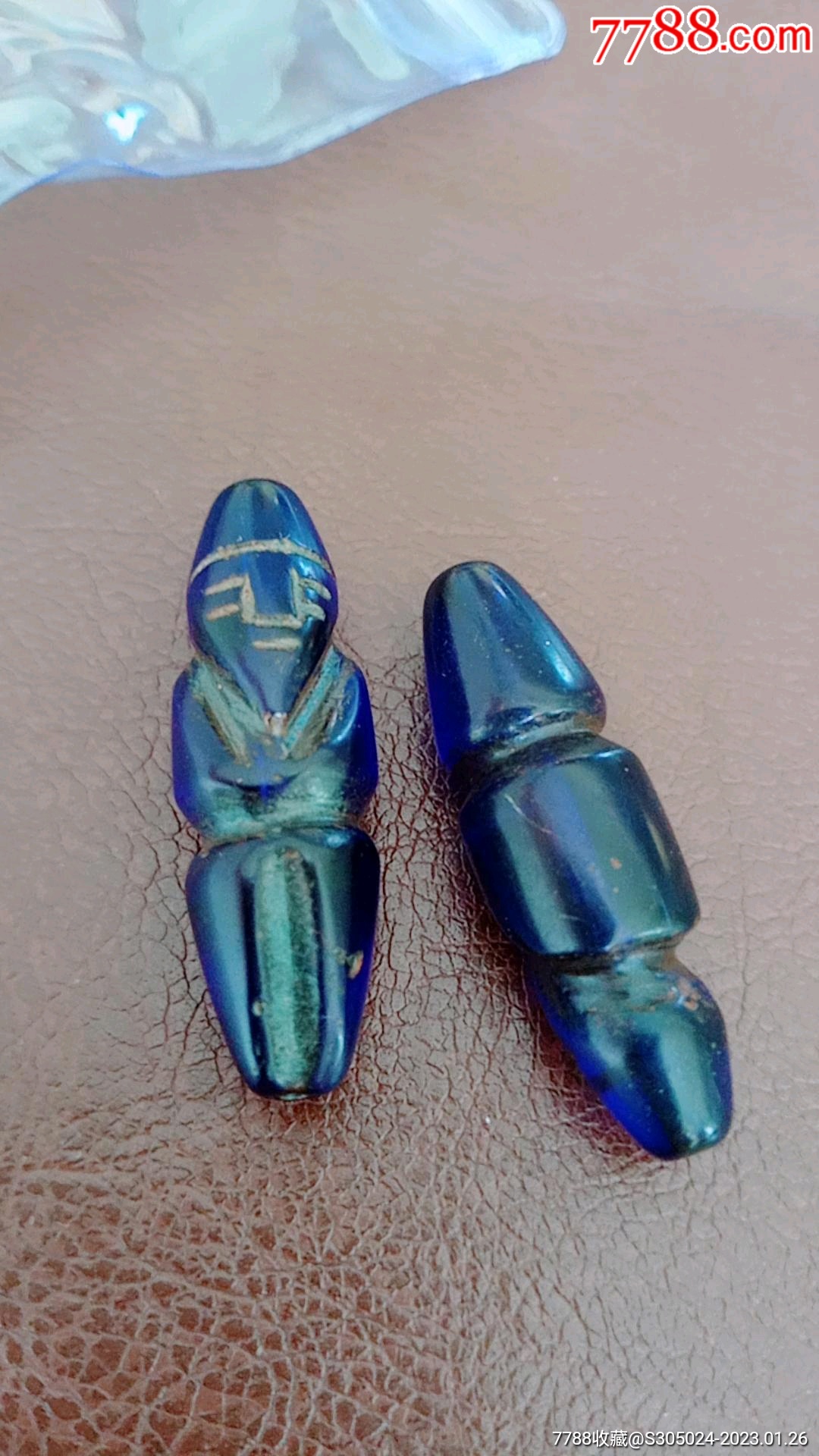 法老琉璃天珠贵人转运珠一对_价格39元【陶诚信古玩店】_第1张