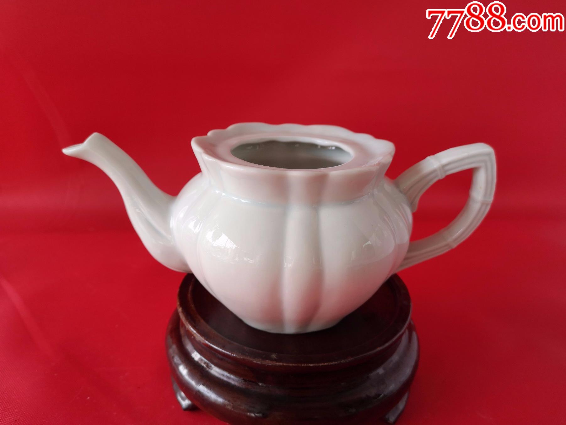 德化青白釉六棱花口壶(无盖)-价格:101元-au32776321-青白瓷/影青瓷