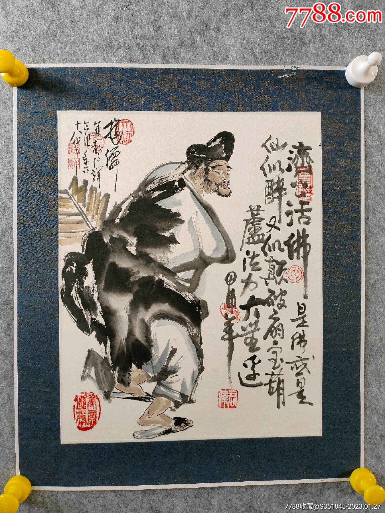 已故中美协会员川蜀著名画家周仁辉吕君柏手绘人物精品