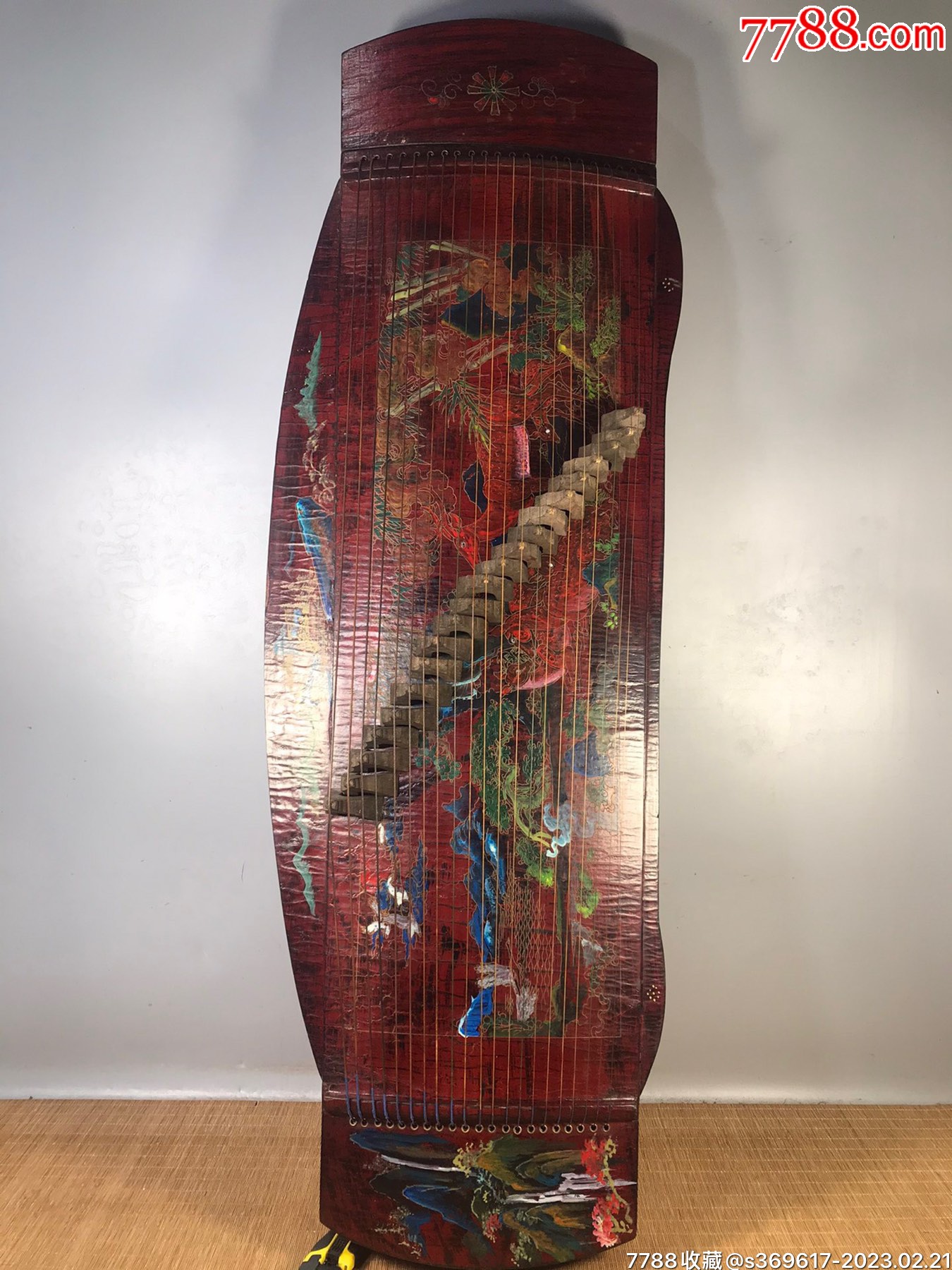 古代乐器描金漆器古筝_价格2700元【华夏天府城】_第1张