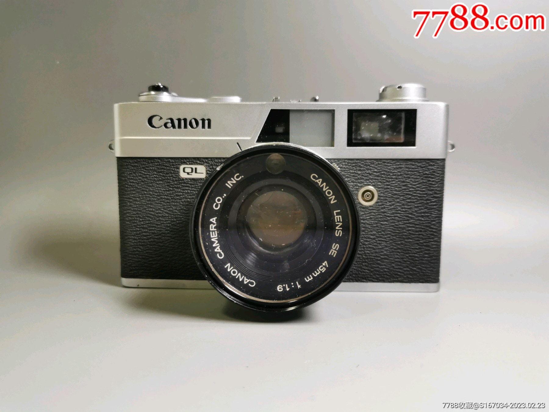 佳能胶片机canonetql19,品相如图,快门不动,二手相机,当摆件机,收藏机