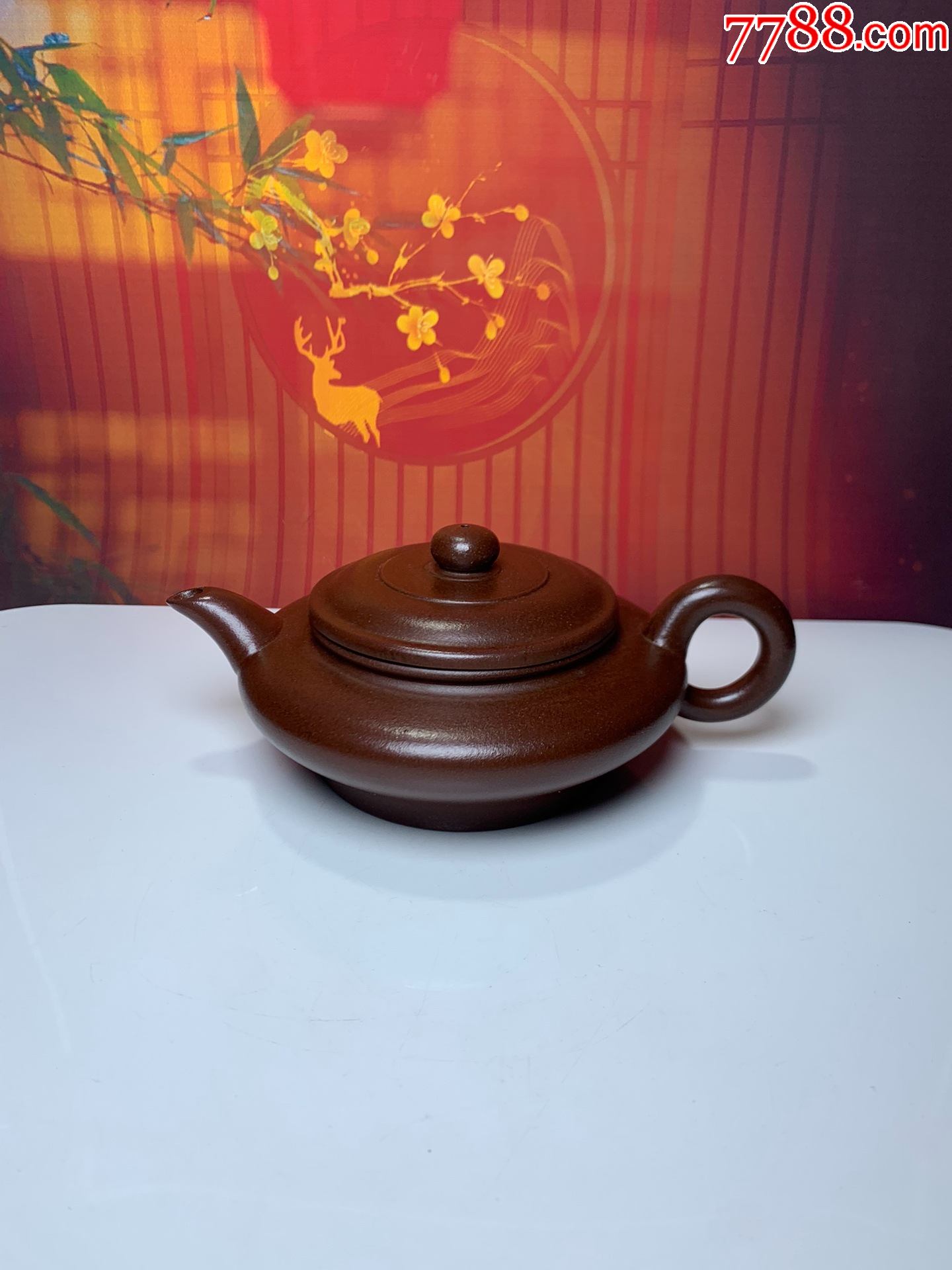 【紫泥水扁壶】早期旧藏精品珍藏低价格拍卖-紫砂壶-7788商城__七七八