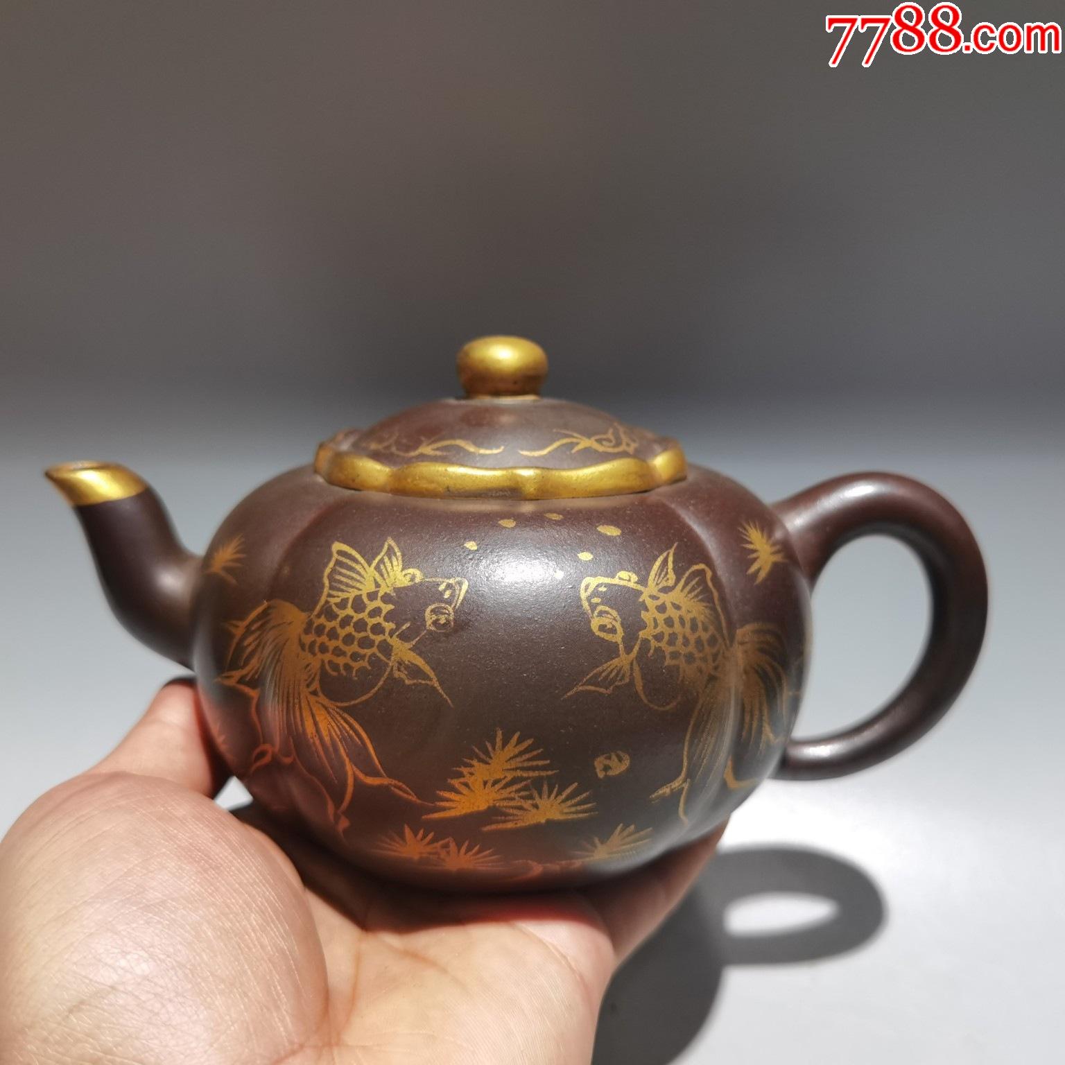 【描金窑变紫砂壶】早期旧藏精品珍藏低价格拍卖_紫砂壶_图片鉴赏