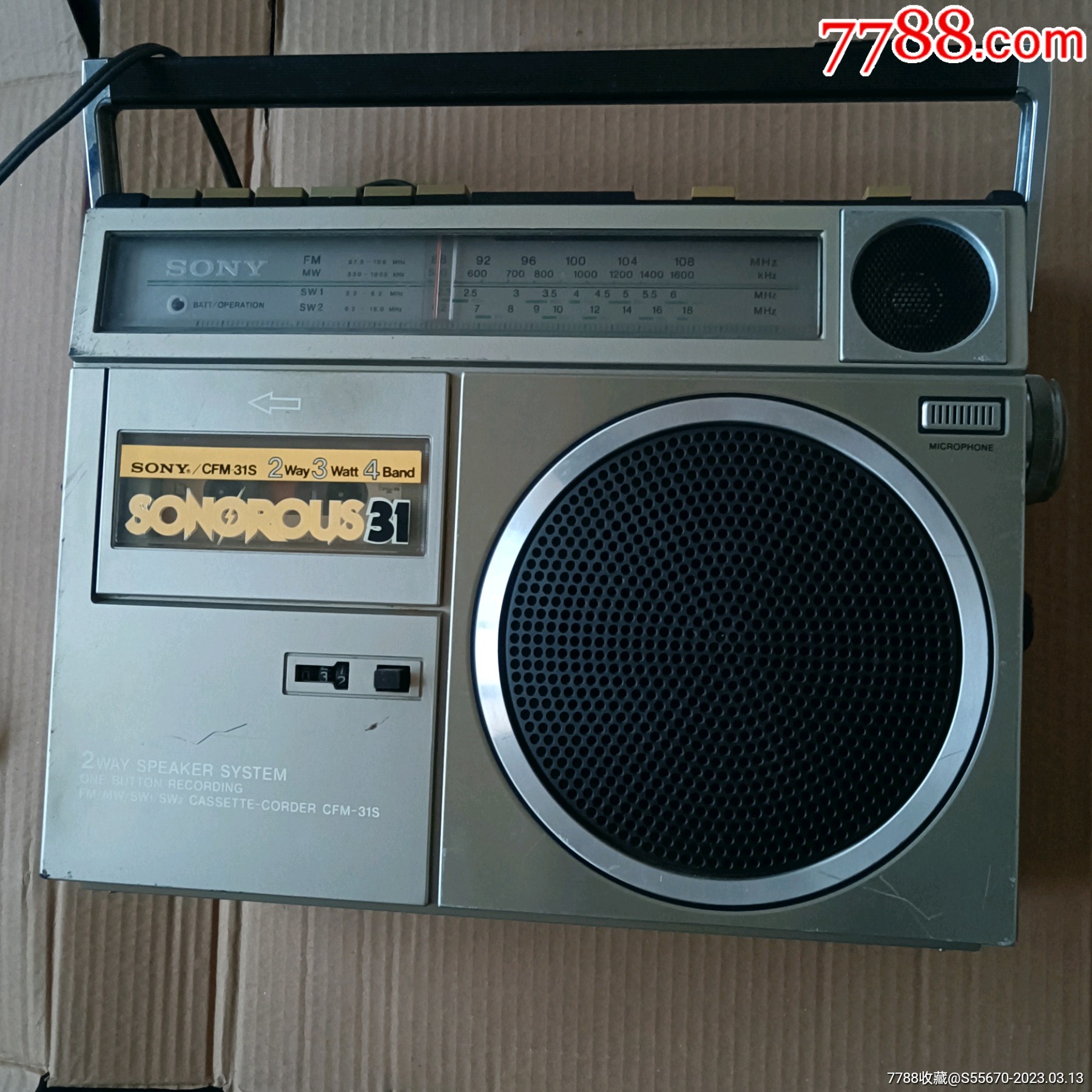 索尼录音机-价格:41元-au33264710-三用机/两用机 -加价-7788收藏