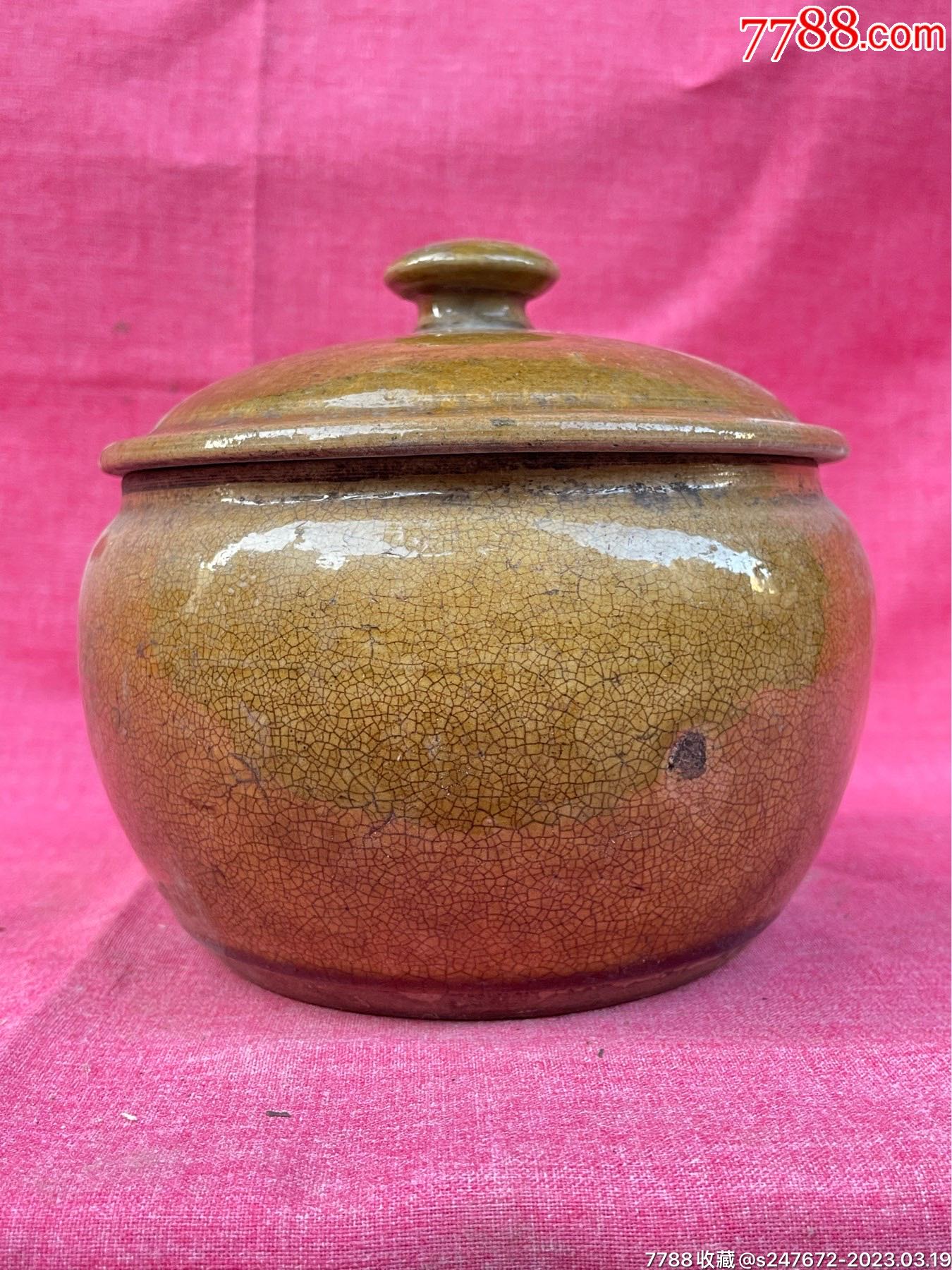 5品99黄釉人物大陶罐￥406.