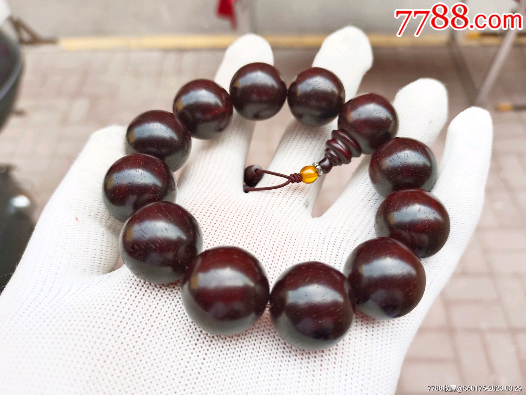 印度小叶紫檀21mm佛珠手串