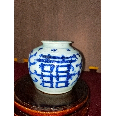 青花双喜罐子_青花瓷_图片鉴赏_收藏价值_7788青花瓷收藏