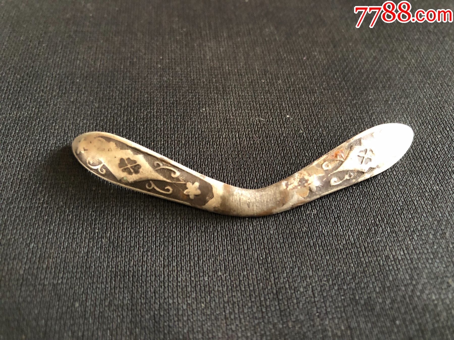 老异形刻画银钗_价格140元【慧古轩】_第1张